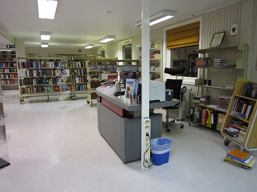 Inside a public library